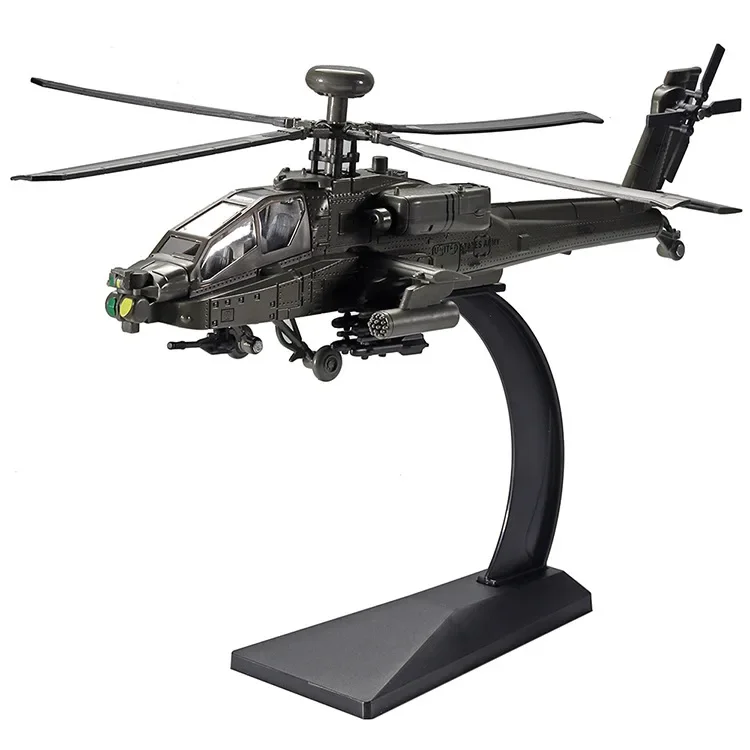 Rc Helicopter Hobby Grade - 1/32 Ölçekli Apache Helikopter Döküm Alaşım