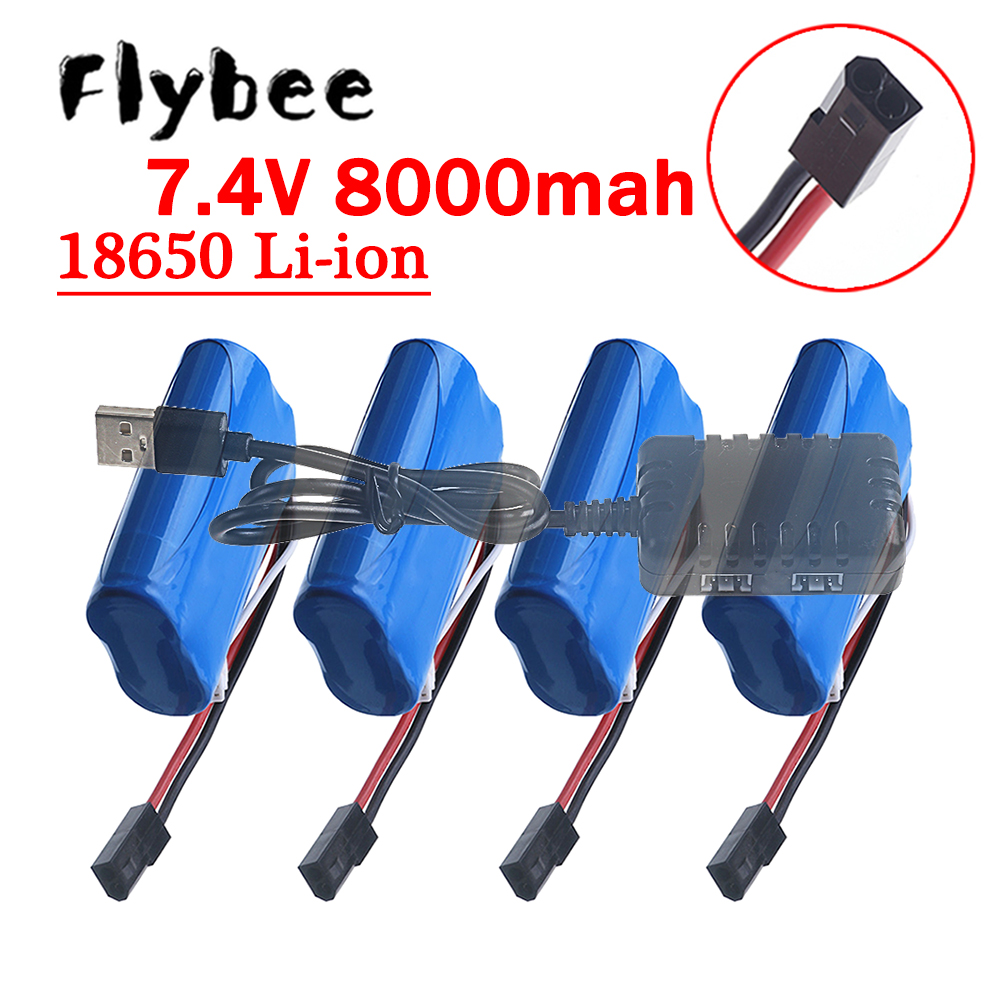 Rc Hobby Usa - (5500 Fiş) 18650 7.4V 8000Mah Pil,