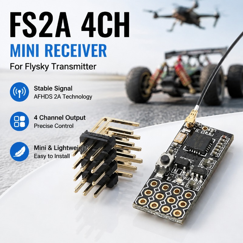 FS FS2A-4CH 4 Kanal PWM Alıcı  - Rc Hobby Usa incelemesi ve fiyatı